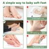 Foot Peel Mask 3 Pack， Exfoliator Peel Off Calluses Dead Skin Callus Remover，Baby Soft Smooth Touch Feet-Men Women (Tea Tree)