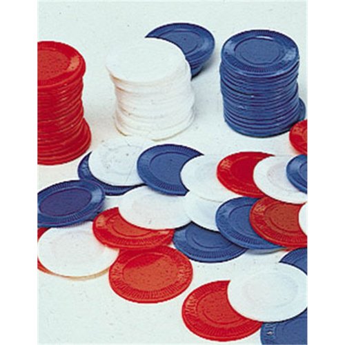 U.S. Toy Poker Chips Card Game (100 Bags), Blue