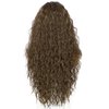 LLEI'Z Brown Lace Front Wigs, 13x3 Synthetic Ombre Brown Lace Front Wigs Loose Curly Glueless Lace Front Wig for Women Synthetic Natural Looking Heat Resistant Fiber Hair Wigs 26 Inch 4/10