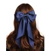 Hair Bows for Women Girls, Green Hair Bows Navy Hair Bows Barrettes Clips for Women Oversized Layered Bows Hair Clip Long Tail Hairpin Hair Barrettes 90's Accessories 2pcs