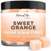 Body Scrub Exfoliator - 12oz SWEET ORANGE Sugar scrub cubes w/Mango Butter & Shea butter- Ultra Hydrating & Moisturizing - Natural & Organic for all body exfoliation- For hands, arms legs, elbow, foot
