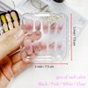 12 Pcs Press on Nail Storage Box with 60 Pcs Adhesive Double Sided Tape Acrylic Fake Nail Display Box Artificial False Nail Box Organizer Nail Case Nail Packaging Box for Nail Art Home Salon Use
