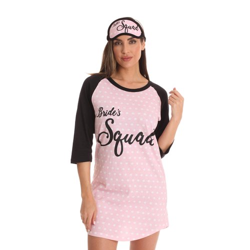 Just Love Bridal Party Sleep Shirt with Sleep Mask 6786-262-3X