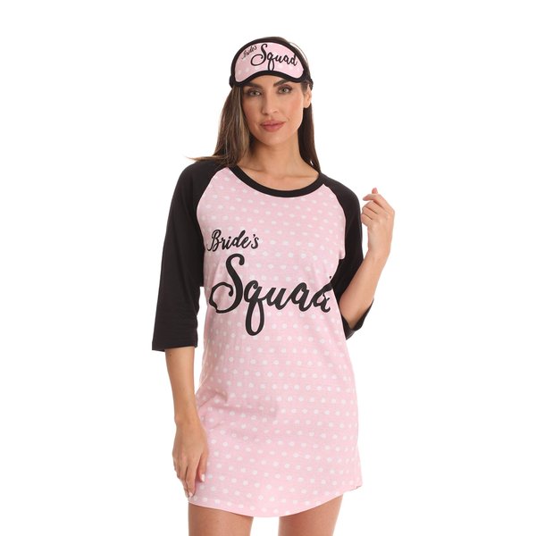 Just Love Bridal Party Sleep Shirt with Sleep Mask 6786-262-3X