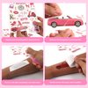 Crazy Night Pink Girl Temporary Tattoos-75 Styles, Pink Princess Baby Shower Birthday Party Decorations, Let's Go Party Supplies