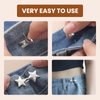 10 Sets Star Buttons Pant Waist Tightener, Adjustable Pant Clips for Waist Tightener, Instant Reusable Jean Buttons for Loose Jeans, No Sewing Required Sliver Button Pins