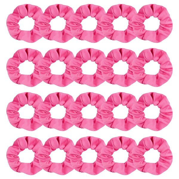 20 Pcs Hot Pink Scrunchies Matte Scrunchies Bridesmaid Proposal Gifts Pink Party Favors Hair Ties Scrunchies for Women Girls Bachelorette Party Favors (hot pink)