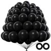 200pcs 5 Inch Black Balloons, Small Mini Latex Balloons for Party Birthday Baby Shower Anniversary Festival Arch Garland Decoration (Black)