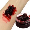 DE'LANCI Fake Blood Scab, 2 Pcs Coagulated Blood Gel Washable, Realistic Scar Blood Halloween SFX Makeup on the Face/Body, Prefect Zombie Vampire Monster Cosplay Stage Blood Clothes - 60g (2.12 oz)