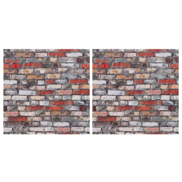 MECCANIXITY Dollhouse Floorboards 4 x 4 Inch Gray Brick Brick Dollhouse Wallpaper and Flooring for Dollhouse Accessories 2 Pcs