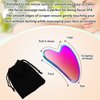 Nuanchu Stainless Steel Gua Sha Facial Tools Guasha for Face Metal Gua Sha Tighten Skin Massage Guasha Beauty Tool for Body Eyes Neck Massager with Travel Pouch Skin Care Gifts (Rainbow Color)