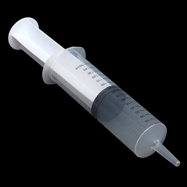 150ml Plastic Syringe Reusable Tube Clear for Measuring Liquids Medical Metric