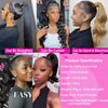 WENYU Body Wave Human Hair Ponytail Extension For Black Women With Magic Paste Wrap Around Ponytail Human Hair Ponytail For Black Women Body Wave Clip In Ponytail Hair Extensions 18 Inch 100g