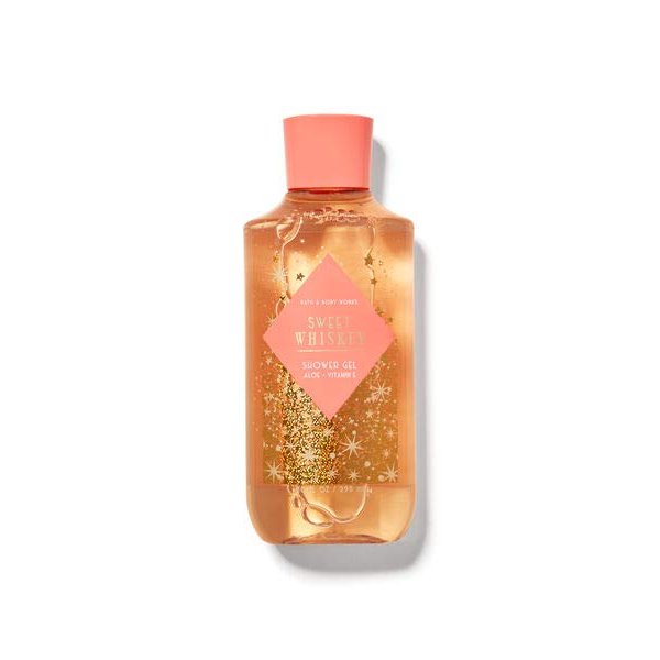 Bath and Body Works Sweet Whiskey Shower Gel Wash 10 Ounce Full Size Pink and Gold Bottle