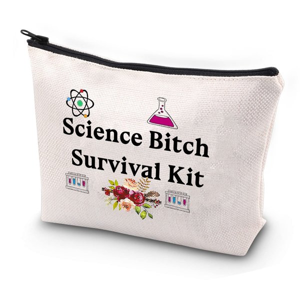 JYTAPP Science Bitch Survival Kit Biology Chemistry Makeup Bag Chemist Gift Science Lovers Gift Funny Science Biology Teacher Gift Scientist Physicist Chemist Graduation Gift