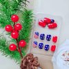 24Pcs Press on Nails Short Square Cute Fake Nails Patriotic Element False Nails Full Cover Nails Press ons Short Nail Tips Art Kit French Acrylic Rose Gold Glitter Stick on Nails Glue on Nails Set