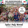 Biodegradable Confetti Cannon Poppers, DOUKEE Multicolor Confetti Shooter, Party Popper 2PK for Celebration, Birthday, Graduation, New Year's Eve Party