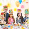 chiazllta 36 Pcs 100 Days Paper Crowns, Name DIY 100th Day of School Paper Party Crown Hats 100 Days Celebration Party Favors Supplies for Classroom School Decor,6 Styles