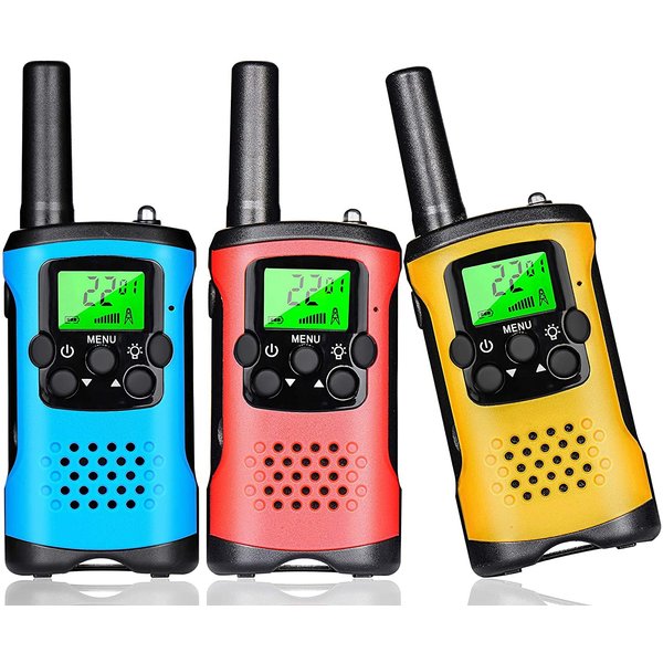 Walkie Talkies for Kids 3Pack, 22 Channels 2 Way Radio Toy 3 Miles Long Range Kids Talks Toy for 3-12 Year Old Boys Girls Gift with Backlit LCD Flashlight for Outdoor Adventure Game