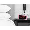 HANNLOMAX HX-151CR Alarm Clock Radio, PLL AM/FM Radio, Dual Alarm, 1.2" Red LED Display, AC Operation only. (Pink)