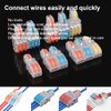 12 PCS Lever Wire Nut Connectors, Quick Wiring Cable Connector Push-in Conductor Terminal Block, 1 in 5 Out Wire Connectors for 28-12 AWG. 1 in 5 out 12 PCS(Yellow)