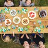 96 Pcs Dinosaur Party Supplies, Dinosaur Theme Birthday Party Decoration Includes Plates Napkins Forks, Dino Tableware Set for Boys Kids Birthday, Serves 24 Guests