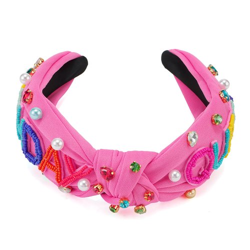 Canitor Birthday Queen Headband for Women Birthday Girl Headband Princess Crown Tiara Hat Birthday Gifts Happy Birthday Party Decorations Accessories (hot pink)