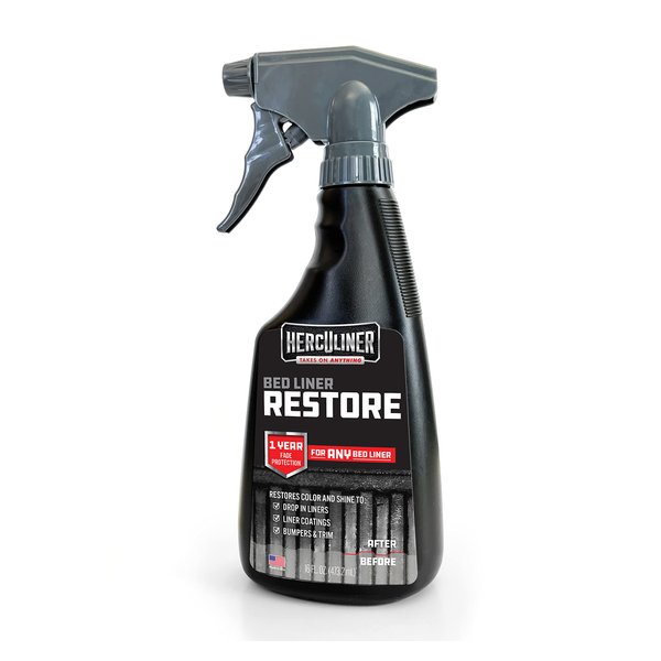 Herculiner Bed Liner & Plastic Trim Restorer, 16 oz., Clear
