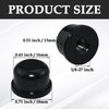 MARRTEUM 1/2 Inch Tall Lamp Finial Tapped 1/4-27 Knob Lamp Accessories for Lamp Shade Holder Harp Tops, Black, 2PCS