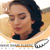 Yeshone 3 Pieces Shark Tooth Headbands Comb Plastic Hoop U Shaped Shark Tooth Hair Bands Black Zag Hairbands Wave Shape Plastic Hair Band (Tortoiseshell, Black, Matte Black)