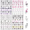 4 Pics Cute Cartoon 5D Embossed Nail Art Stickers, Anime Kawaii Design Self-Adhesive Nail Stickers, Suitable for Ladies, Girls and Children's Nail Art Decoration