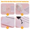 Lash Glue Ring Glue Cup [200PCS] with 2 Slots for Lash Extension Supplies, Lash Glue Holder, Blossom Ring Cup with 2 Rolls Glue Point, Volume Fan Eyelash Extensions Supplies, Lashing Supplies Kit