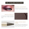 LOKFAR 2 Pcs Gel Eyeliner Set, Cream Eyeliner Tool Smudge Proof and Waterproof Eyeliner Pencil Matte Brown Eye-liner Pencil Tattoo Eyeliner Pen Eyeliner Gel Stick Makeup Eye-liners for Women (Brown)