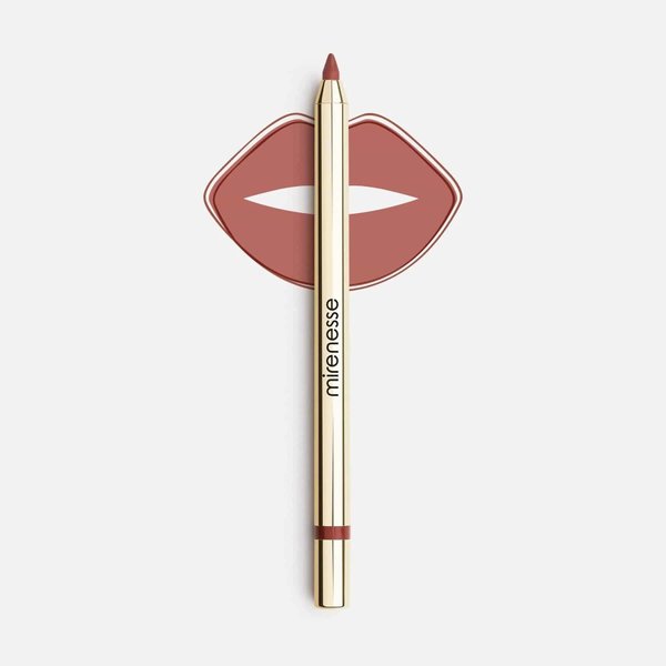 Mirenesse All Day Velvet Matte Kissproof Matte Gel Lipliner Lip Pencil with Vitamin C + Vitamin E, Vegan and Toxin Free, 5 Good Girl 0.01 oz