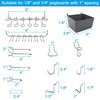 FRIMOONY Pegboard Hooks Assortment with Pegboard Bins, Peg Locks, for Organizing Various Tools, 80 Piece