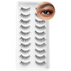 Lash natural wispy cat eye eyelashes, Frihappy false eyelashes, Wispy Strips, Faux Mink Lashes, black band lashes, 7 pairs, Frihappy 2024 lashes #Gygnus