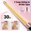Bo'laiya 5 in 1 Curling Iron Set with Thermal Brush and Temperature Display, 4 Interchangeable Ceramic Curling Wand(0.4'' - 1.3'') and Heat Protective Glove & 2 Clips -Rose Gold