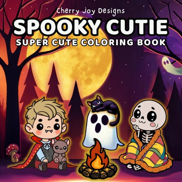 Spooky Cutie: Super Cute Coloring Book for Adults and Teens: Whimsical Designs of Adorable Creatures for Relaxation and Fun