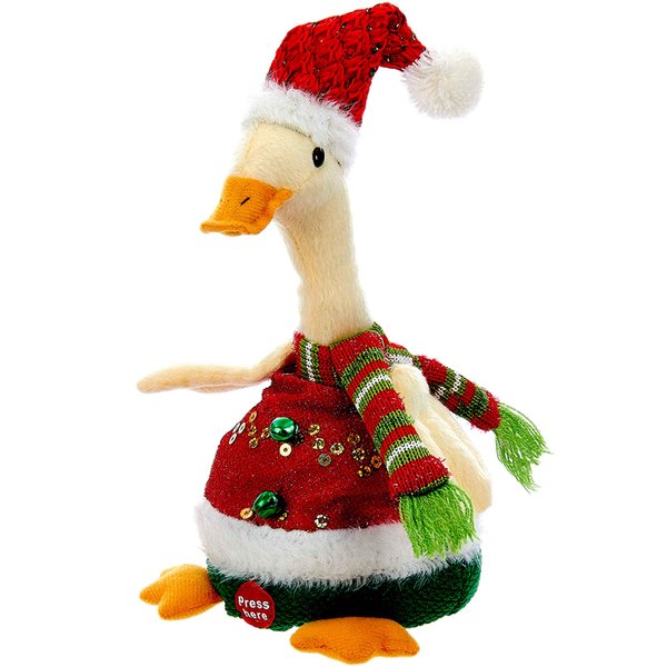 Kurt Adler 10" Repeat-Back Recording Christmas Duck Standard