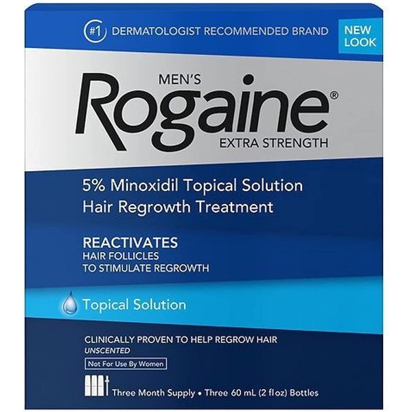 Men's Rogaine Hair Regrowth Treatment, Extra Strength - 3 Month Supply