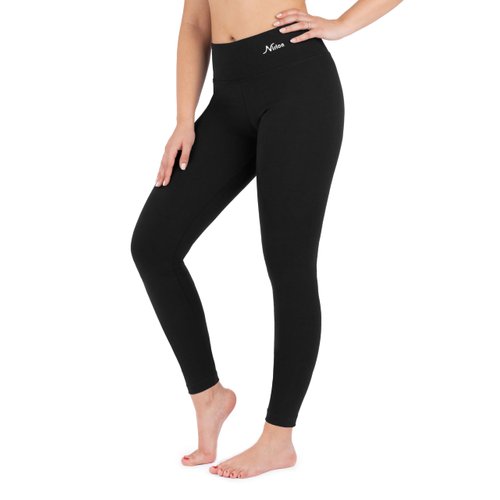 Nirlon Womens Leggings High Waisted Workout Leggings for Women Tummy Control (M, Black)