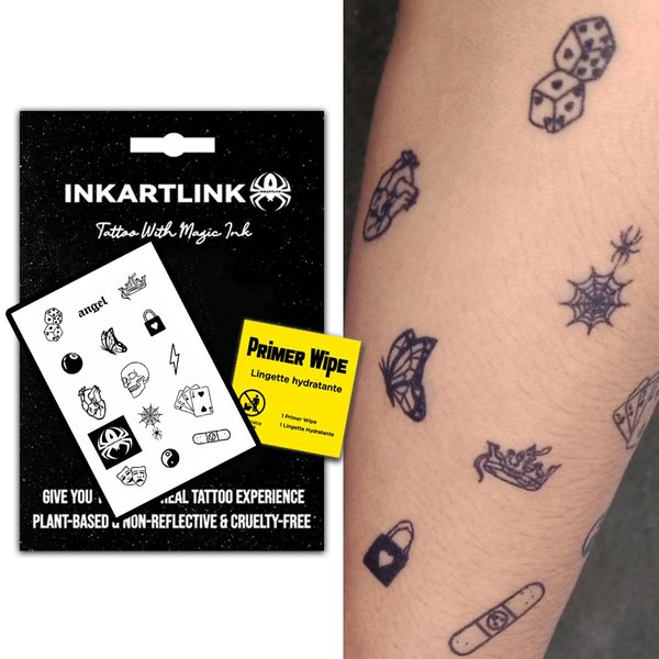 INKARTLINK Temporary tattoo, magical tattoo lasts 7-15 days, waterproof and non-reflective, exquisite packaging, unique design(Trendy finger)
