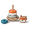Mary Meyer Leika Wooden Toys Stacking Rings Montessori Toy for 24+ Months Old Toddler Preschool Gifts, 4.25 x 7-Inches, Raccoon & Fox
