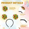 Tigeen Rainbow Pom Pom Headband, 24 Pcs Head Bopper Headbands, Funny Rainbow Headbands for Kids Adult Women Girls' Costume Accessories, Birthday Christmas Halloween Carnival