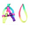 yueton Dog Pet Puppy Cat Kitty Adjustable Nylon Leash Rainbow Dog Chest Straps Chain Seven Color Traction Thoracic Dorsal Suits Dog Rope Dog's Leash Chain