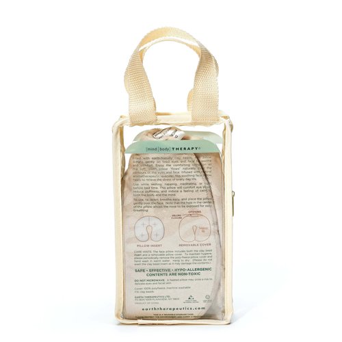 Earth Therapeutics Anti-Stress Face Pillow - Dissolves tension around eyes and jaw, relieves sinus pressure - Filled with natural clay Lavender-infused beads