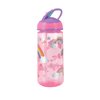 Nuby 2 Pack Iridescent PP Flip-it Kids On-The-Go Printed Water Bottle with Bite Proof Hard Straw - 18oz / 540 ml, 18+ Months, 2 pk, Mermaid & Rainbow Print