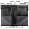 EcoVision Server Books for Waitress,Leather Waiter Book with Zipper Pocket, Server Booklet Restaurant Waitstaff Organizer, Serving Book Guest Check Book Holder Money Pocket Fits Server Apron (Black)