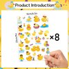 Gameza Cute Duck Temporary Tattoos - 200+ Little Yellow Ducky Tattoo Stickers Gifts for Boys Girls Duck Birthday Party Decorations Favors Classroom School Prizes Kids Happy Birthday Temporary Tattoos