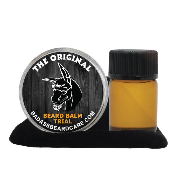 Badass Beard Care Beard Oil and Balm Trial Pack For Men - The Original Scent - Natural Ingredients, Keeps Beard and Mustache Full, Soft and Healthy, Reduce Itchy, Flaky Skin, Promote Healthy Growth